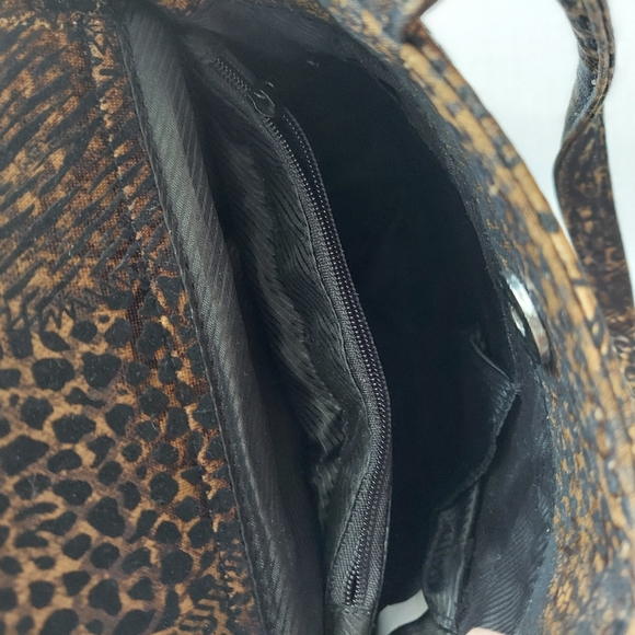 Animal Print Fabric Small Satchel - Picture 11 of 12